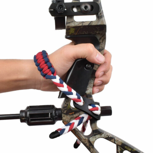 ALLEN Bow Wrist Sling Strap Braid for Archery Compound Paracord RED WHITE & BLUE