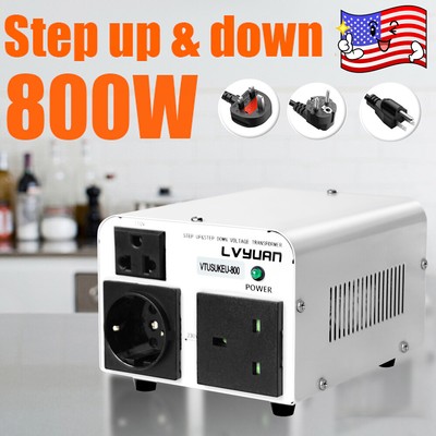 Workshop 800W Voltage Transformer Converter 110V-220V Step Up & Step Down Garden