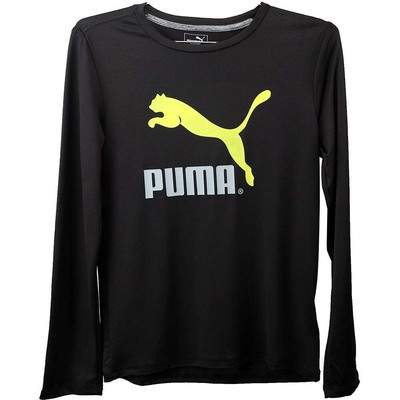 Футболка с длинными рукавами и круглым вырезом Puma Drycell, повседневные топы для мальчиков, размер M, 911514