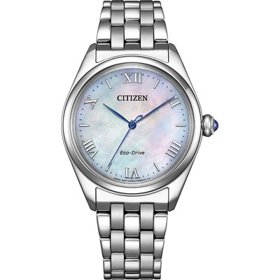 Pre-owned Citizen Silver Womens Analogue Watch L Series Em1140-80d