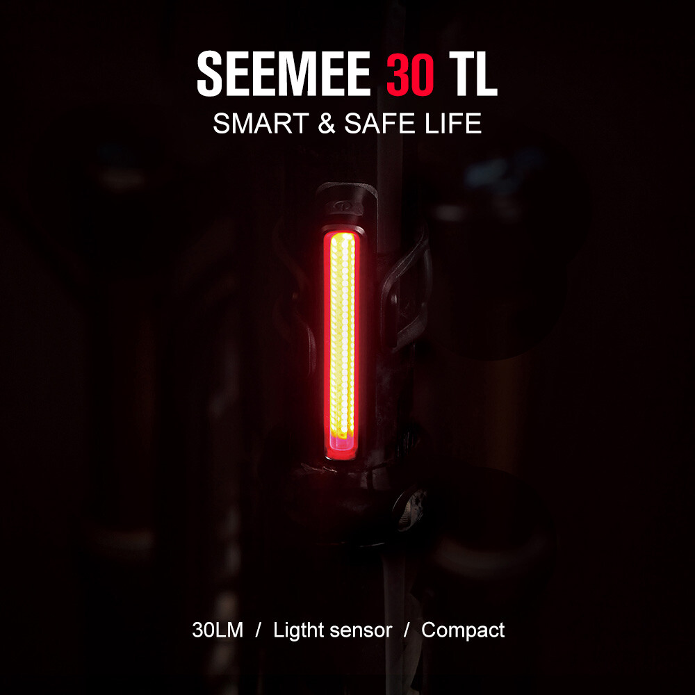Olight Seemee 30 Tail Light + Bike Headlight RN400 USB Rechargeable Waterproof