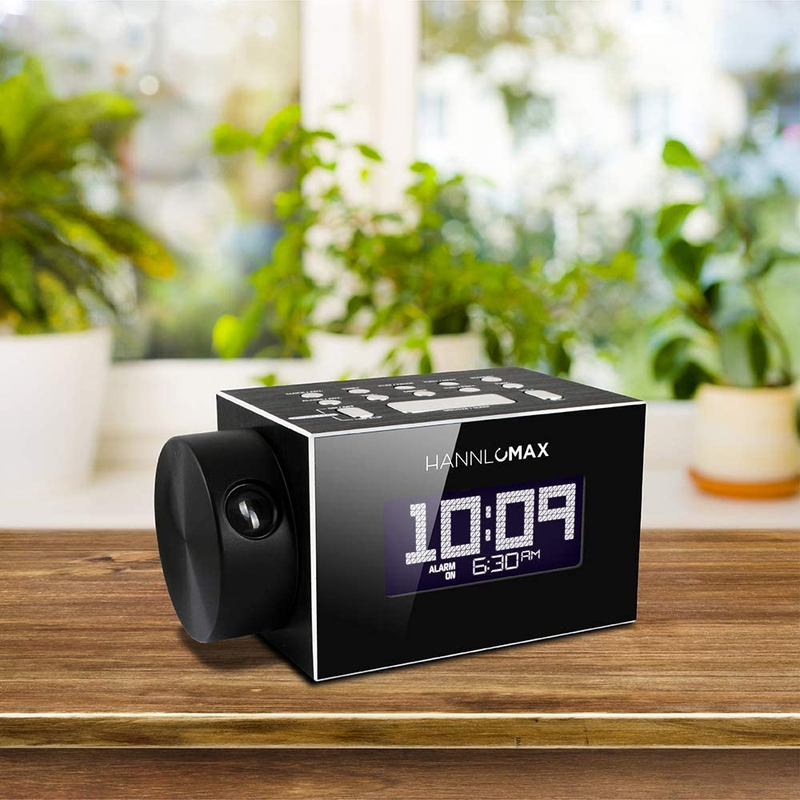 HANNLOMAX HX-108CR PLL FM Radio, Time Projection, Bluetooth Streaming, White Jum
