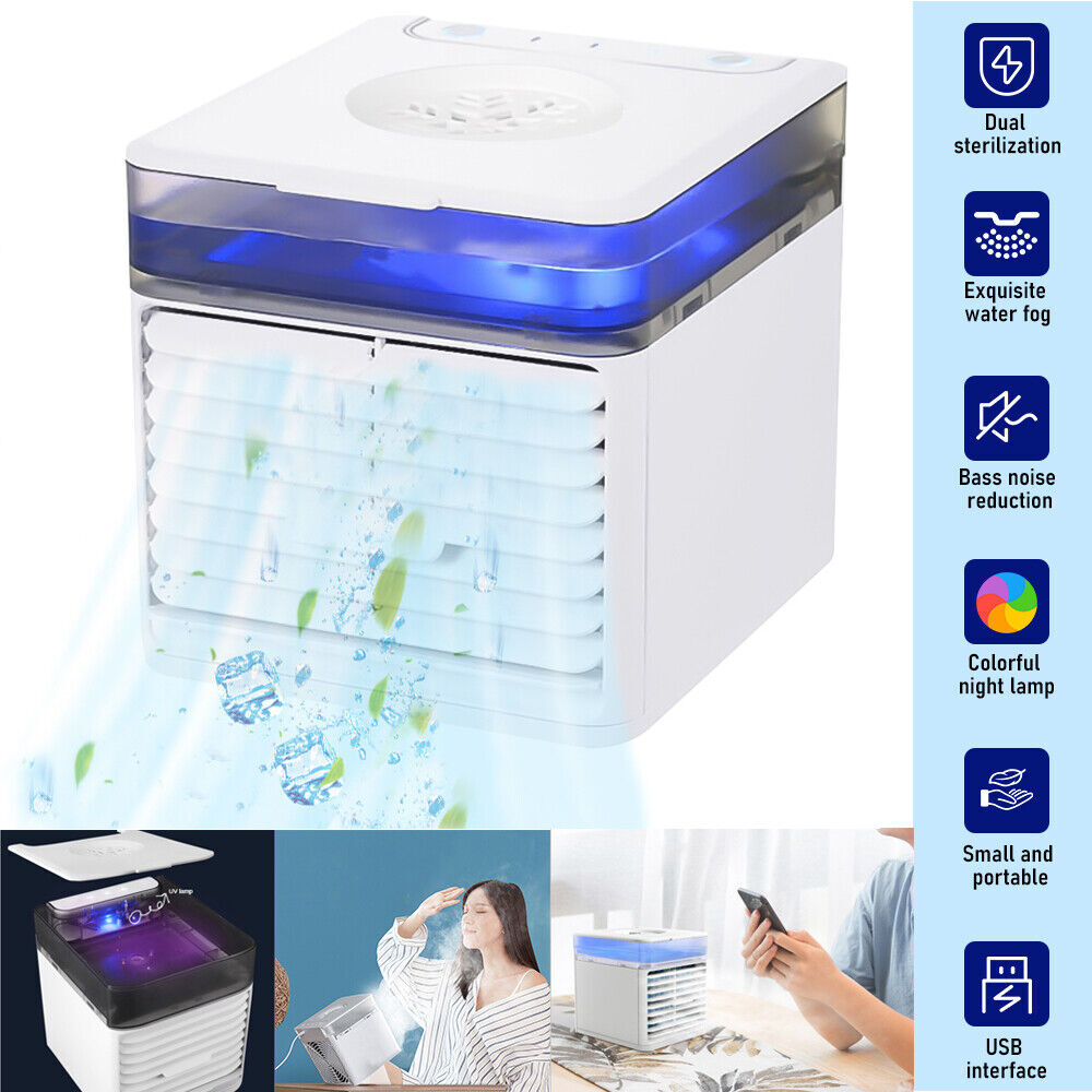 Portable Powerful AC Air Conditioner USB Charging - Cools and Humidifies
