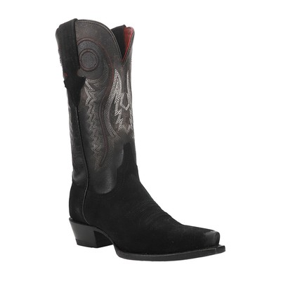 Pre-owned Ferrini Roughrider Embroidered Snip Toe Cowboy Womens Black Casual Boots 843610