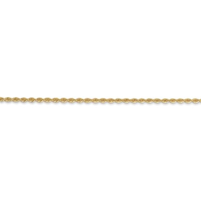 Pre-owned Skyjewelers Real 14k Yellow Gold 1.50mm Regular Rope Chain; 14 Inch; Lobster Clasp