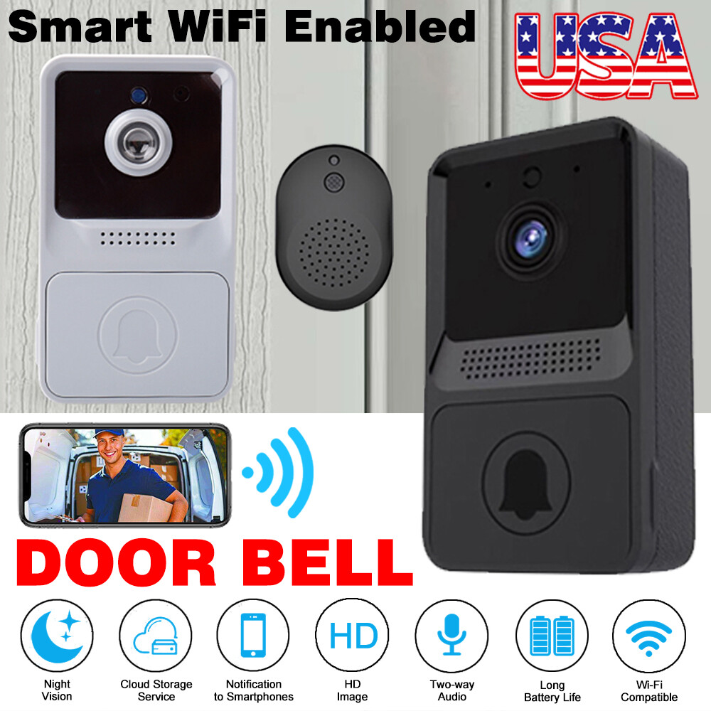 Wireless Smart WiFi Doorbell Intercom Video Camera Door Ring Bell Chime Security