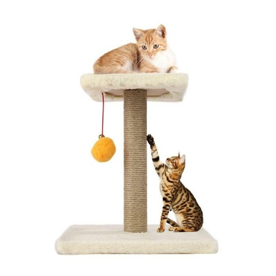 Cat Scratcher  Tree Swing Ball Post Climbing Frame Assembled Interesting