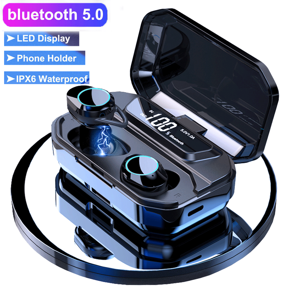 Bluetooth 5.0 TWS True Wireless Touch Mini Earbuds Headphone Headset