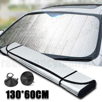 Extra Large Foldable Jumbo Sun Shade Truck Van Car Windshield Visor Block Cover