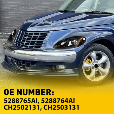 Headlight Set Left & Right For 2001-2005 Chrysler PT Cruiser CH2502131 CH2503131