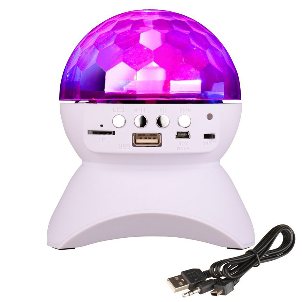 Lampada Sfera Stroboscopio Effetto Discoteca Con Speaker Bluetooth T-10412 linq