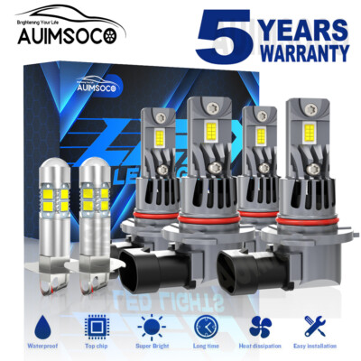 For Isuzu Axiom XS Sport Utility 3.5L 2002-2004 6x LED Headlight Fog Light Bulbs