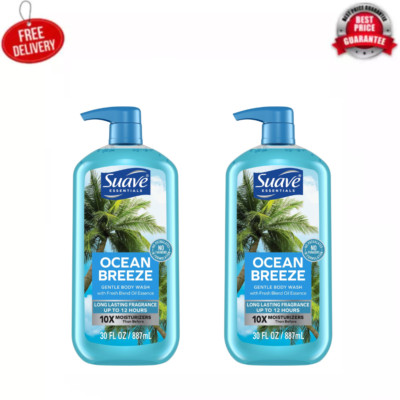 ( 2 PACK ) Suave Essentials Gentle Body Wash, Ocean Breeze, All Skin Types 30 oz
