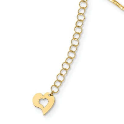 Pre-owned Superdealsforeverything Real 14kt Yellow Polished W/2in. Ext. Round Twisted Omega Necklace; 18 Inch