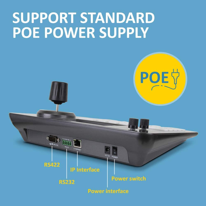 PTZ Controller Camera Controller POE Network 4D Joystick Decoding Keyboard with