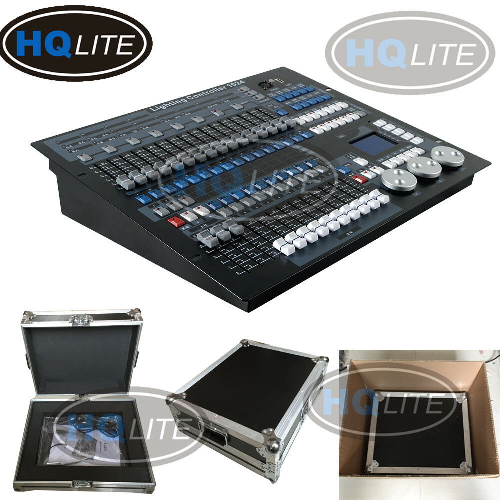 lighting Console 1024 DMX Controller 1pcs with flight case for DJ  Pro Light 