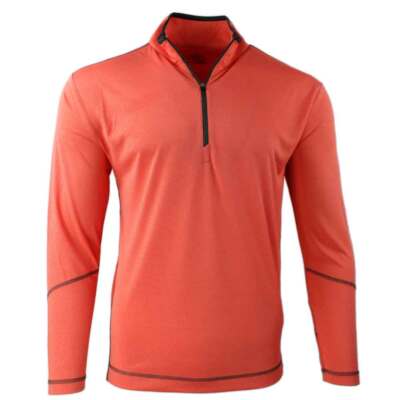 

Page - Tuttle Coverstitch Heather Mock Neck Long Sleeve 14 Zip Pullover Top Mens, Оранжевый, Page - Tuttle Coverstitch Heather Mock Neck Long Sleeve 14 Zip Pu