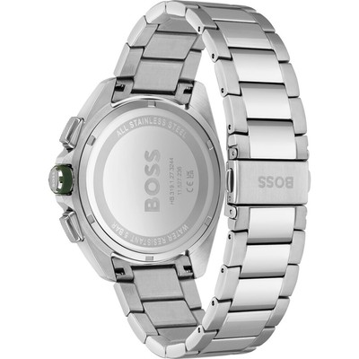 Pre-owned Hugo Boss Silver Mens Chronograph Watch Volane 1513951