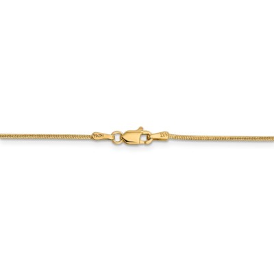 Pre-owned Superdealsforeverything Real 14kt Yellow Gold 1.1mm Round Snake Chain; 18 Inch; Lobster Clasp