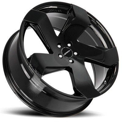 4-New 22'' Strada S65 Coltello Wheels 22x9 5x115 15 Black Rims 72.6