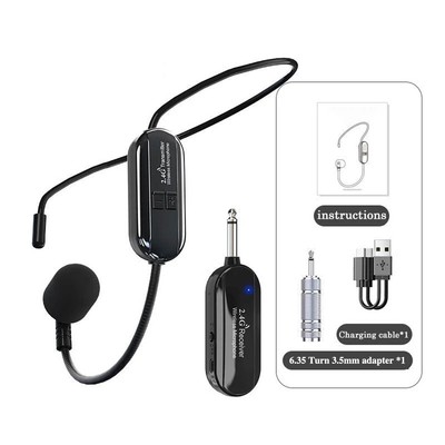 165FT Range UHF Wireless Microphone Headset Mic System Set Kit For Teach Speaker