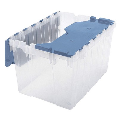 AKRO-MILS 66486CLDBL Atch Lid Ctr,Clear/Blue,Solid,IndGrdPoly 8YVJ5