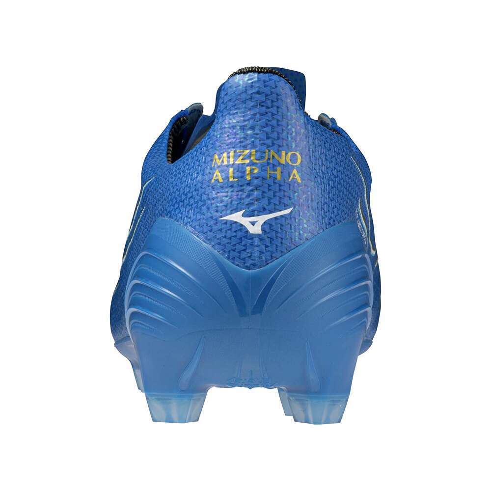 Pre-owned Mizuno Alpha Japan P1ga2460 27 Laser Blue White Gold Width 2e Soccer Cleats