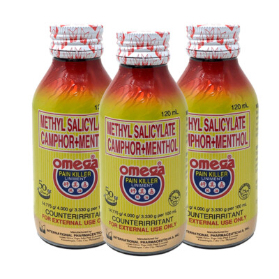 Omega Pain Killer Liniment Oil 120 ml, Pack of 3