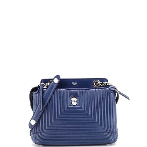 Fendi 'DOTCOM' Leather & Genuine Snakeskin Strap & Handle