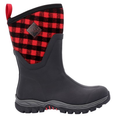 Женские повседневные ботинки AS2M черного и красного цветов в клетку Muck Boot Arctic Sport Ii Mid в клетку AS2M