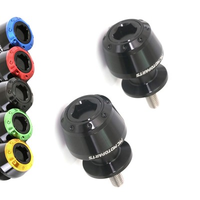 Black ATOM CNC Racing Swingarm Spools M8 For Z400 19 20 21 22 23