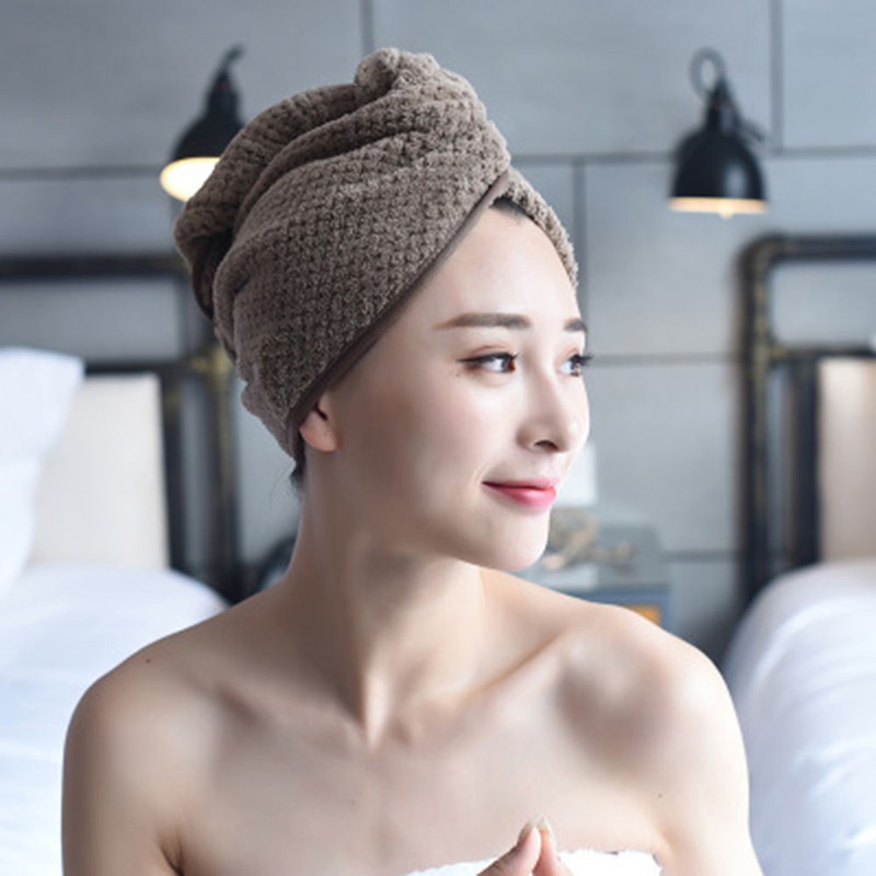 Drying Salon Product Absorbent Wrapped Towel Turban Dry Hair Hats