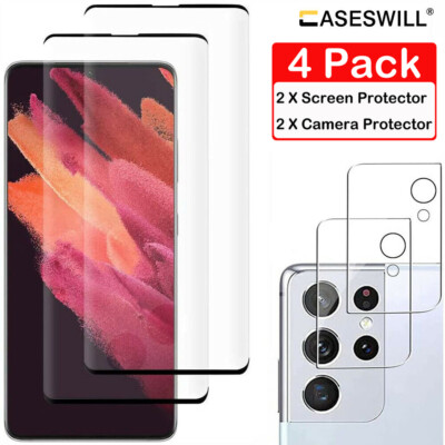 For Samsung Galaxy S24 S23 S22 S21 Note20 Ultra Tempered Glass Screen Protector