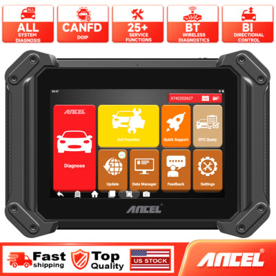 ANCEL V6 PRO+ Car OBD2 Scanner Bi-Directional All Diagnostic Tool IMMO Oil ABS D