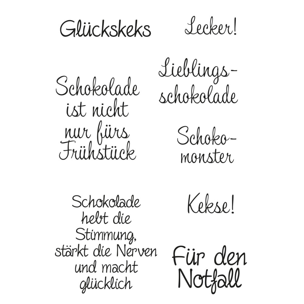 Efco Stempel Clear „Glückskeks“, transparent, A7/ 74 x 105 mm, 8-teilig