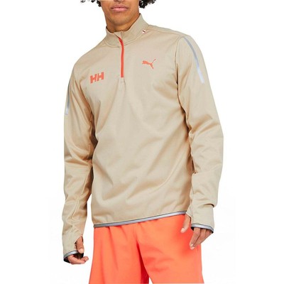 

Puma X Helly Hansen Half Zip Windbreaker Мужская бежевая повседневная спортивная верхняя одежда 52, Бежевый, Puma X Helly Hansen Half Zip Windbreaker