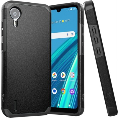 For Cricket Debut S2, At&t Calypso 4 Shockproof Tough Strong Hybrid Case Cover