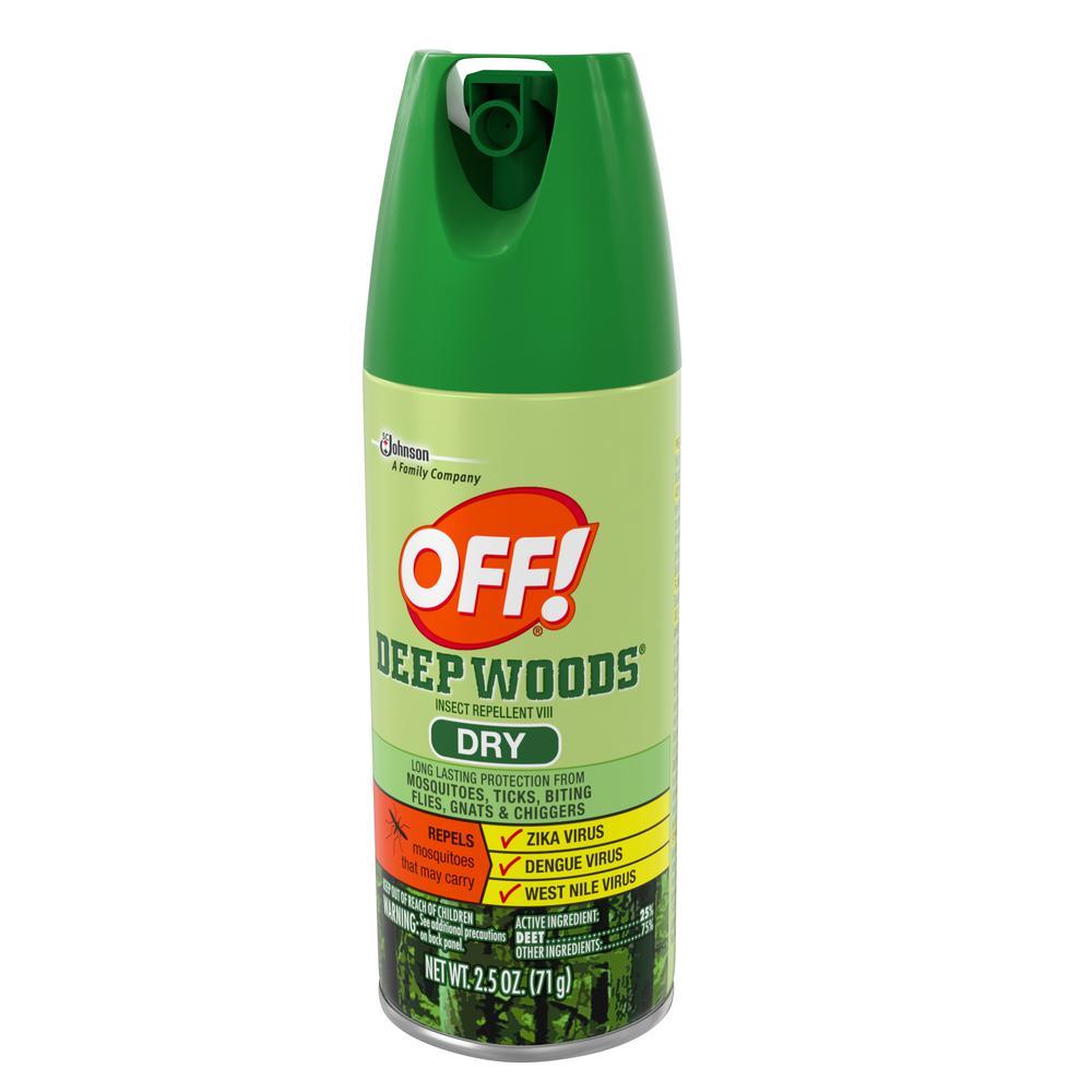 OFF! Deep Woods Dry Aerosol, 2.5 Ounce Convenient Travel Size