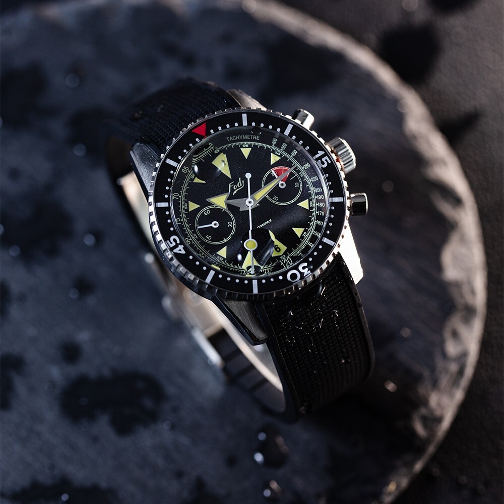 Pre-owned Merkur Men Chronograph Watch Manual Wind Mechanical Wristwatch St2901 Black Dial