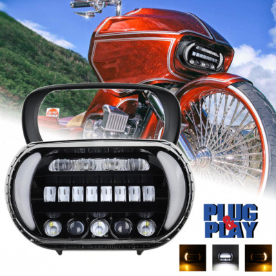 LED Projection Headlight DRL Turn Signal Lamp Plug&Play for Road Glide 2004-2013