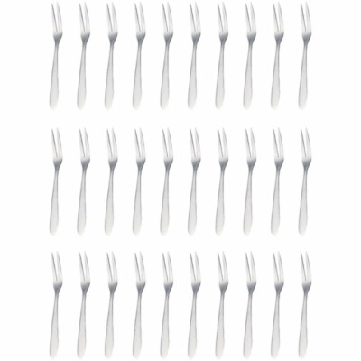 30Pcs Stainless Steel Fruit Forks Food Picks Restaurant Dessert Forks New