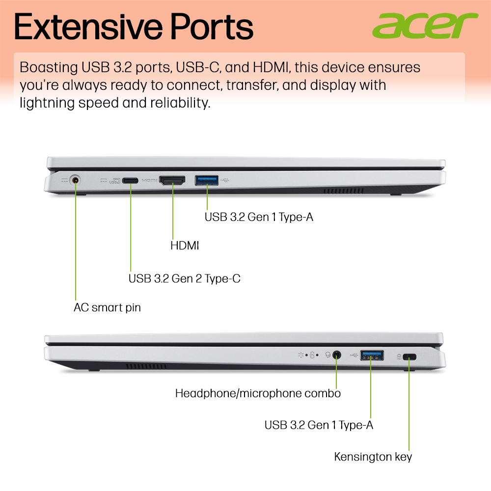 2024 Acer Aspire Laptop 14" 2-in-1 Touch 8-Core Intel i3 8GB RAM Upto 1TB SSD