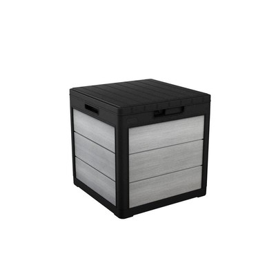 Keter Deck Boxes 20.80''W 30 Gal. Compact Durable Resin UV-Protected in Grey