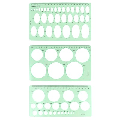 3 Pcs Drawing Templates Set Circle Template Drawing Circle Stencil