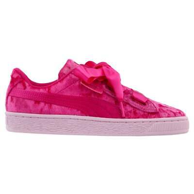 Повседневная обувь Puma Basket Heart Velour Youth Girls Pink Sneakers 367624-01