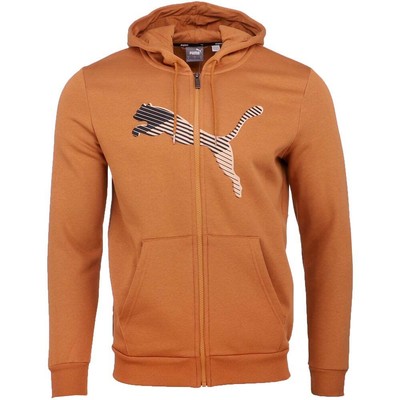 Puma New Cat Graphic FullZip Hoodie Мужская оранжевая повседневная спортивная верхняя одежда 674617