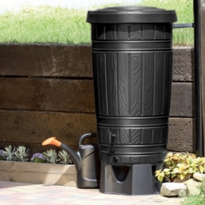 Regenwassertonne Regentonne Regenbehälter Regentank Amphore 265L 2 Farben Hahn
