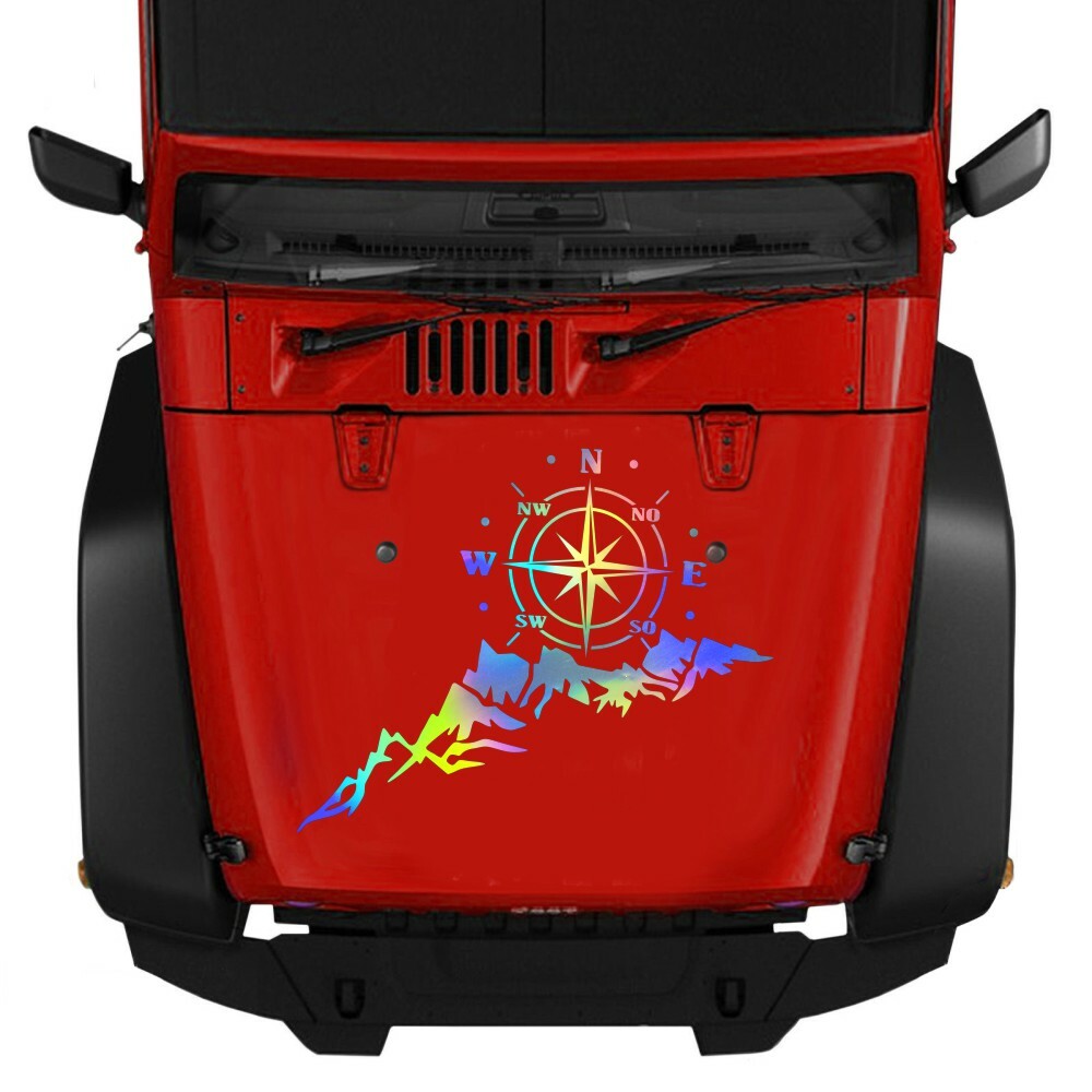 4X4 Off Road Decal Sticker Mountain Compass Car Vinyl Fit For Jeep Ford