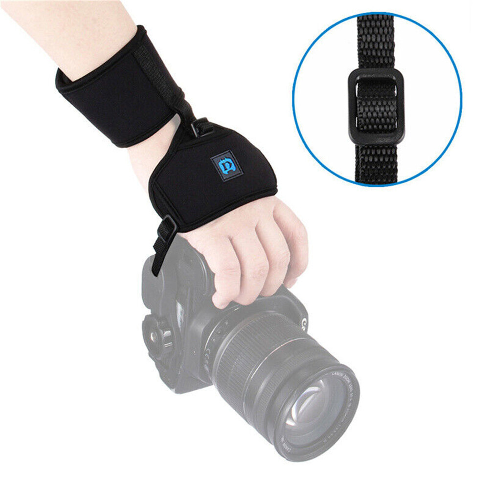 Secure Neoprene Camera Grip Hand Strap with Plate For Canon Nikon SLR/DSLR