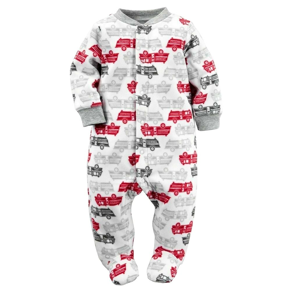 ОДЕЯЛО CARTERS 1PC ПОЖАРНАЯ ГРУЗОВИКА SLEEP& PLAY ДЛЯ МАЛЬЧИКОВ ФЛИСОВАЯ ПИЖАМА 6M